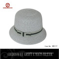 custom Paper Braid Bucket Hat with band can print logo for ladies